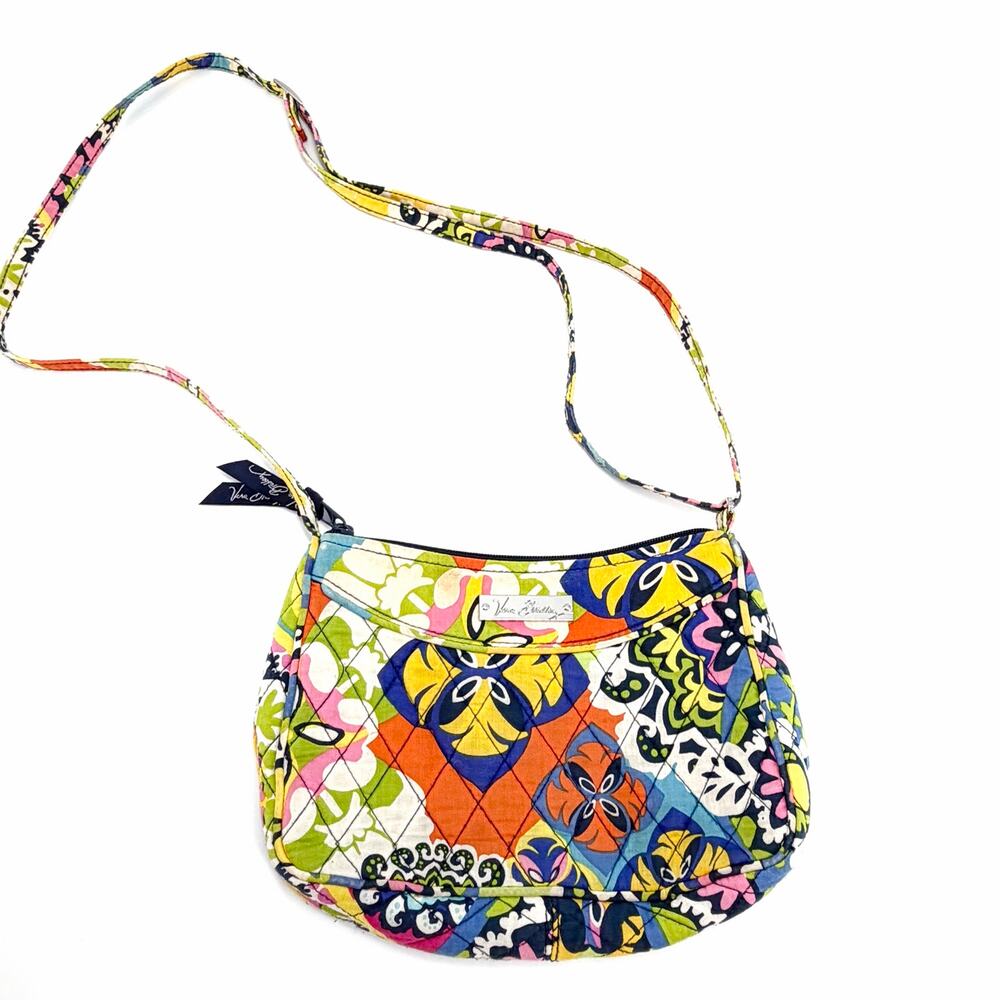 Vera Bradley Frannie Crescent Crossbody Rio Retired Quilted Cotton Purse Bag